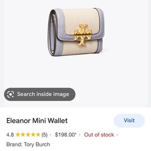 Tory Burch Elenor Mini Wallet in Blue